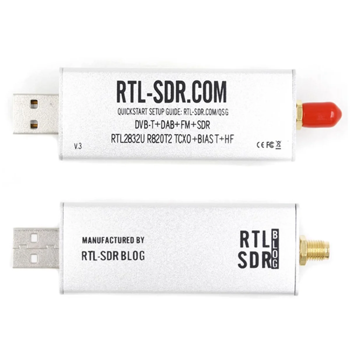 RTL-SDR ٱ Ʈ   ù, V3 R820T2 RTL2832U 1PPM TCXO SMA RTLS SDR
