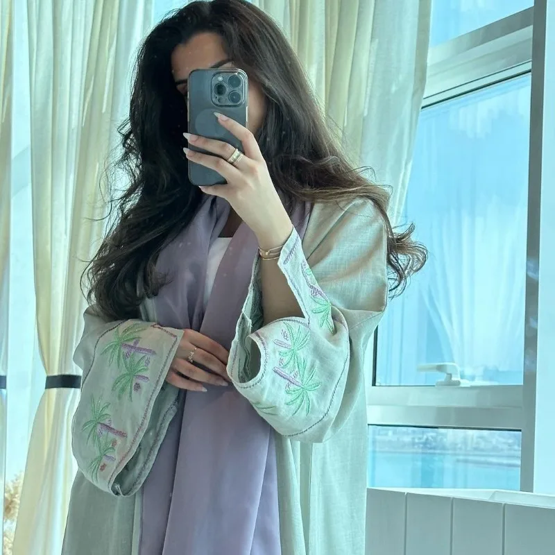 Fashion Embroidery Embroidery Abaya Cardigan Robe Coat Women's Clothing muslim dress  evening dresses  muslim maxi  for women