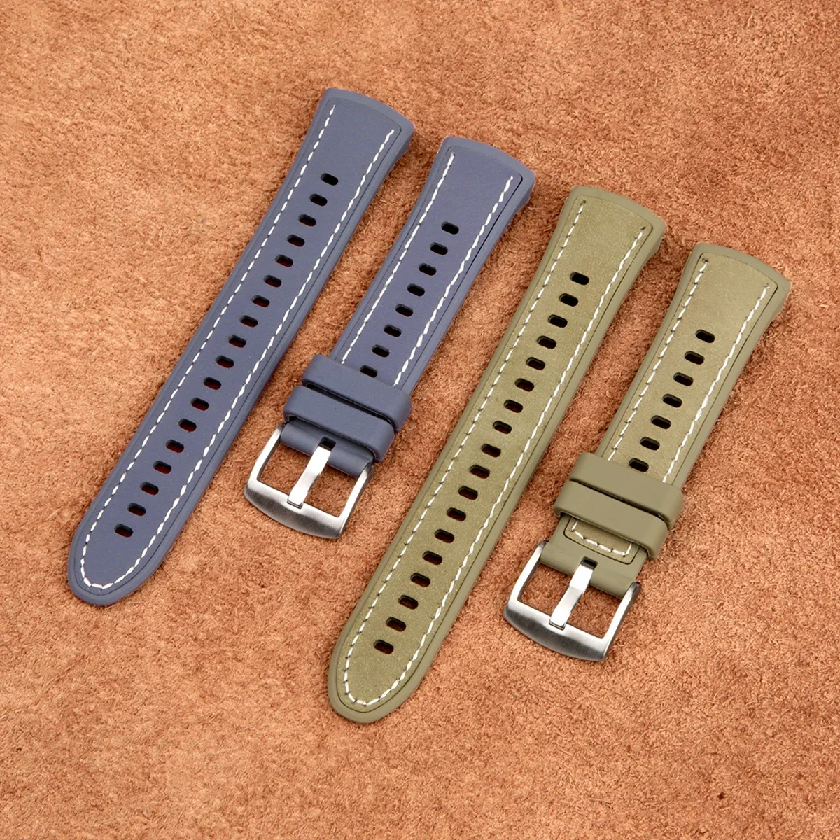 Premium Leather Silicone Smart Watch Strap - Specialized Band Wristband Bracelet
