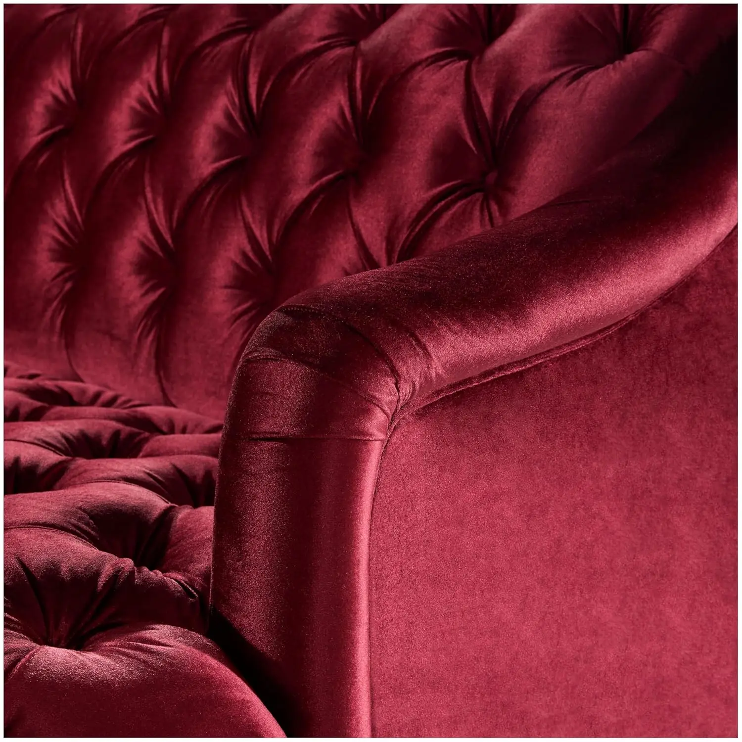 Tufted Velvet Wingback Loveseat 6