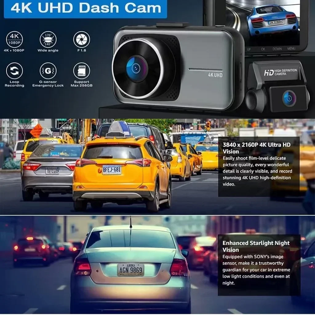  Dvr ߰ ð  ķ, 4k   ĸ  ī޶, 24 ð  ,  Dvrs , Samochodowy