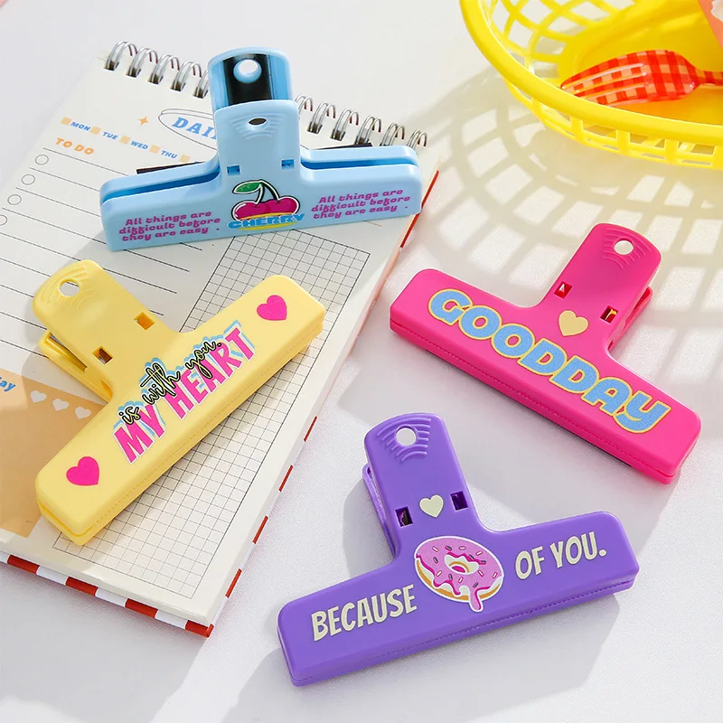 1pcs All Series-plastic Ticket Holder Ins Multifunctional Test Paper Holder Long Tail Hand Account Clips Cute Paper Clip