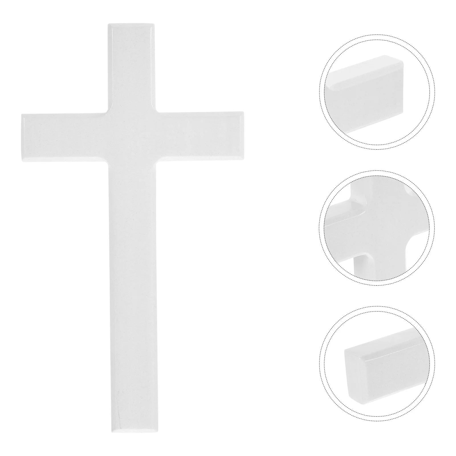 

White Wooden Wall Cross Christian Handmade Antique Plaque Hanging Crucifix Spiritual Religious Church Home Decor