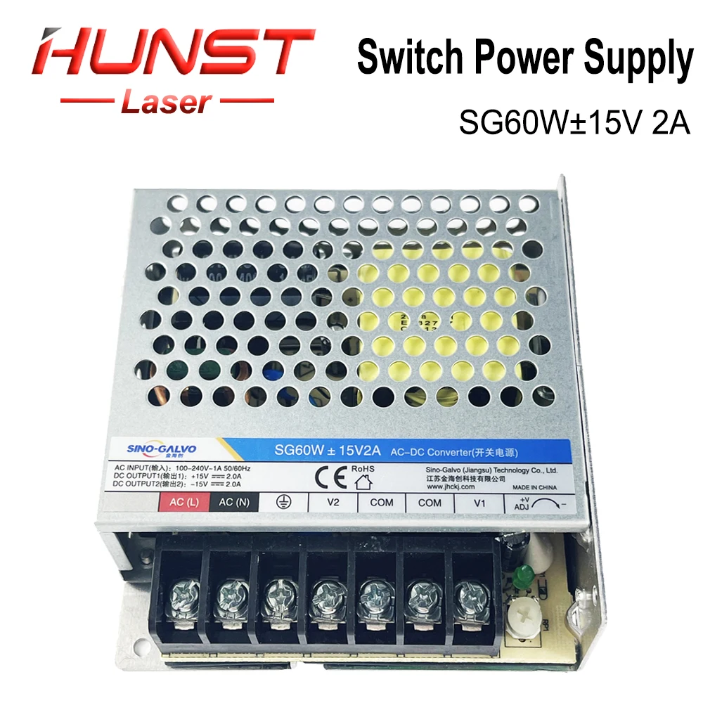 Hunst Sino-Galvo SG60W±15V2A 전원 공급 장치 15V 2A SG7110, RC1001, RC7110D 등에 적합합니다. ±15V 갈바노미터 스캐닝 헤드