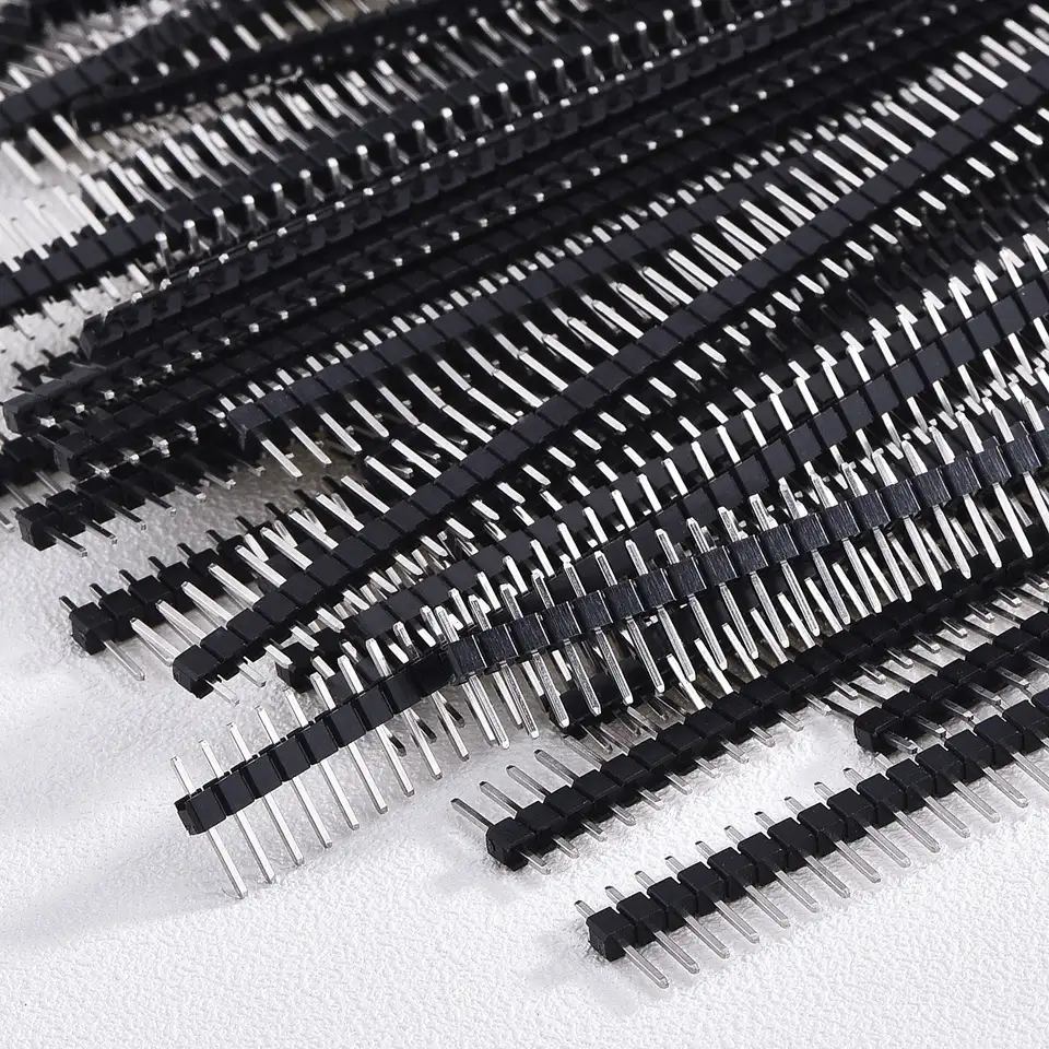 60 Pack Single Row 40 Pin 2.54 mm Male Pin Header Connector Soldering Electronic Projects and Electronic Experiment Male Header image 5