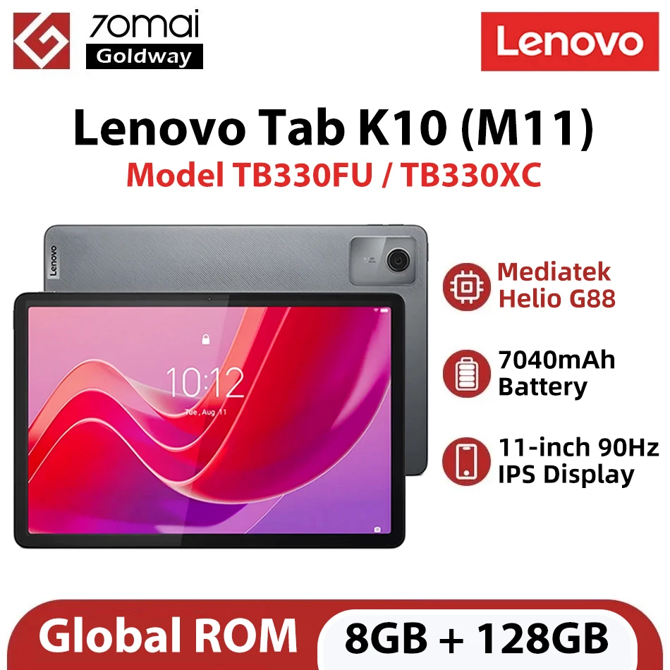 Global Rom Lenovo Tab K10 M11 8GB 128GB LTE TB330XC Wifi