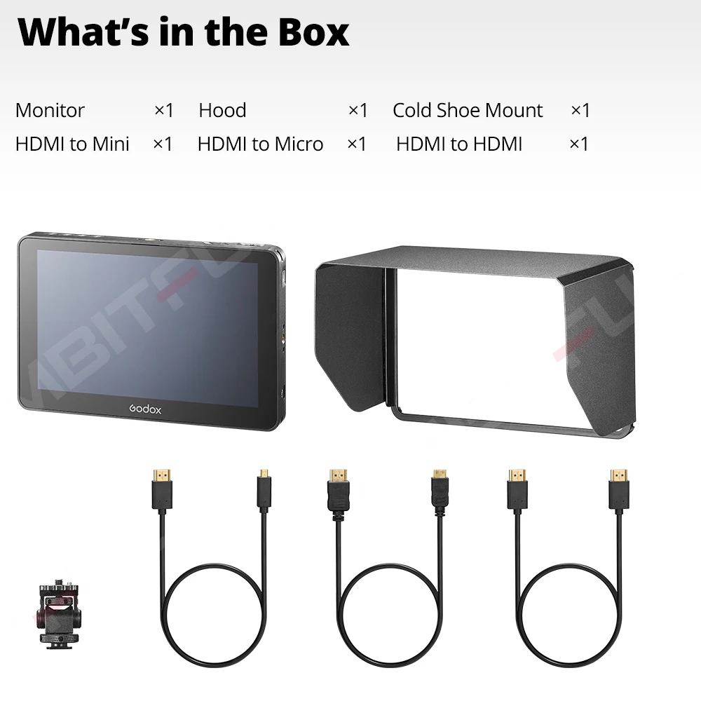 Godox GM7S 4K HDMI 7 inch Ultra Bright Camera DSLR Monitor 3D LUT Touch Screen IPS FHD 1920x1080 Video Live Display