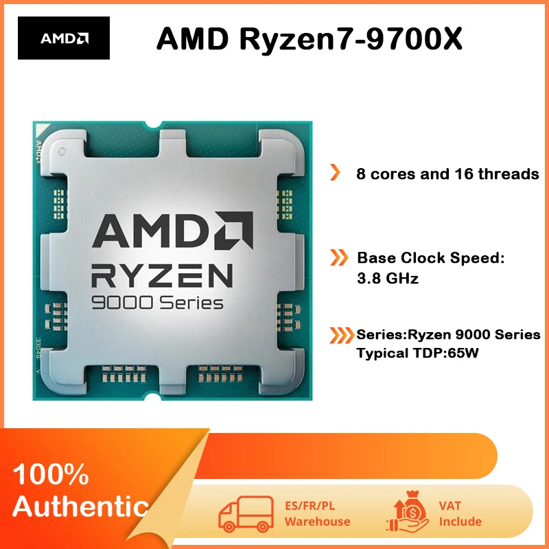 Procesor Procesor stacjonarny AMD Ryzen 7 9700X z Polski za $199 / ~761zł Procesor Procesor stacjonarny AMD Ryzen 7 9700X z Polski za $199 / ~761zł