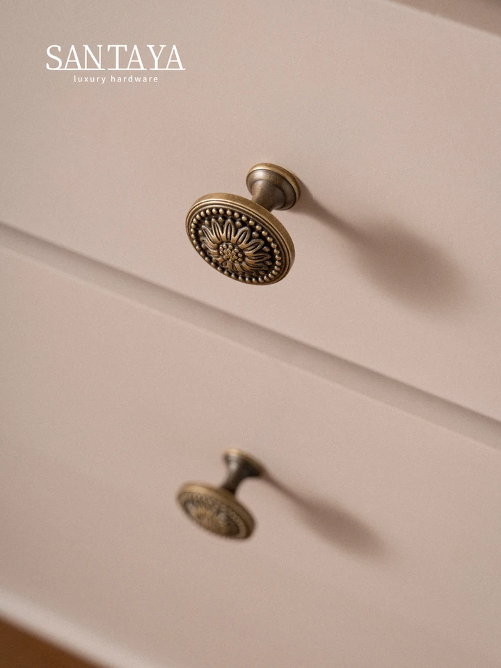 Antique Brass Dresser Knobs Rose Gold Ornate Dresser Drawer Pulls Knobs -  Zinc Alloy Antique Style Brass Dresser Handles