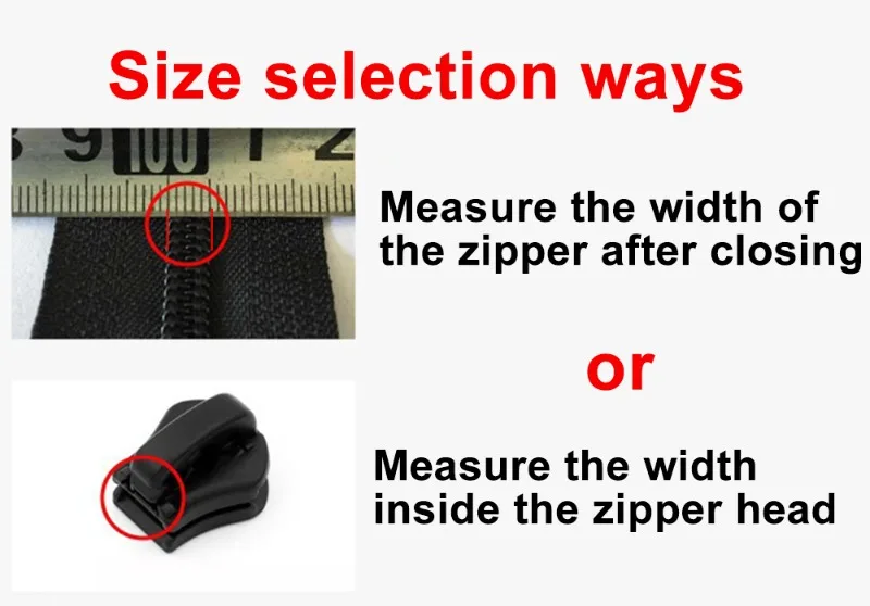 Description Picture 6 of item5PCS//20PCS Universal Zipper Repair Kit Quick Instant Detachable Zipper Head for Jacket Bags Coat Replacement Zipper Slider Pull