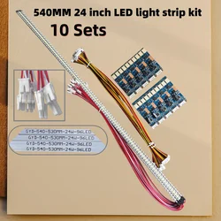LED Backlight Strip Kit for Upgrading LCD Screens - 10 Sets, Trimmable 540mm 24 - inch
