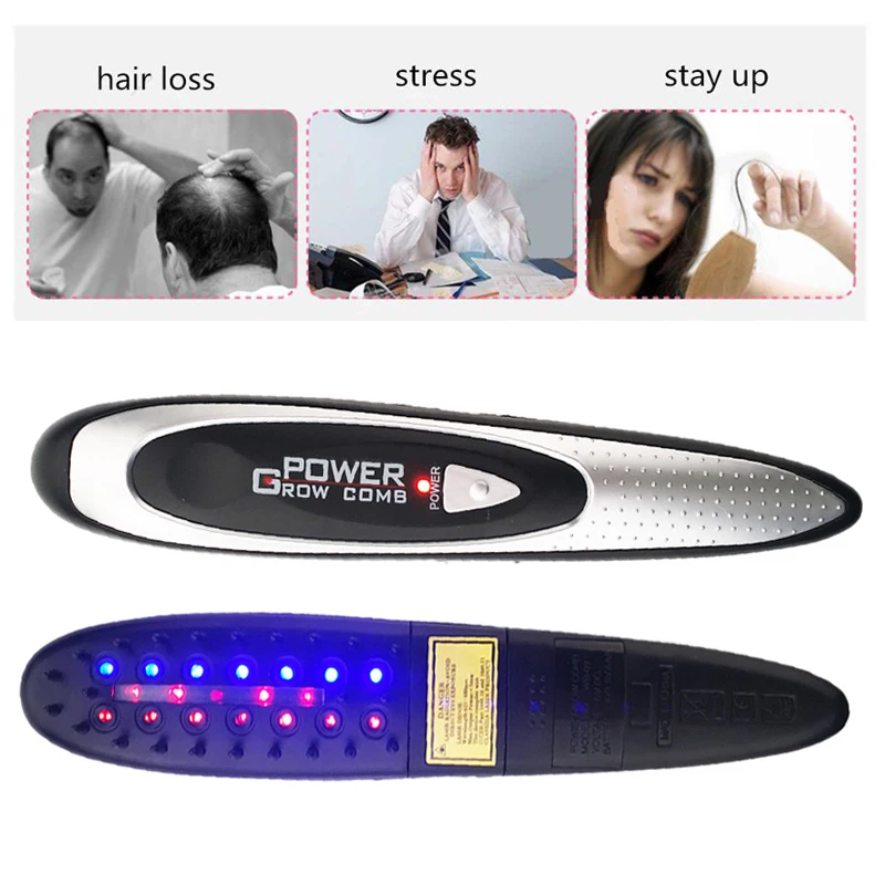 Infrared Massage Laser Electric Comb Hair Growth Care Anti Hair Loss Treatment Regrowth Restoration Brush