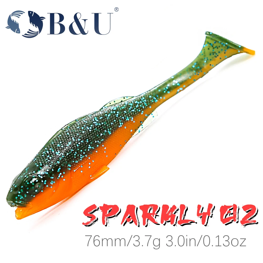 

Силиконовые приманки B & U, мягкие, 76 мм, 95 мм, ловля щуки и карпа