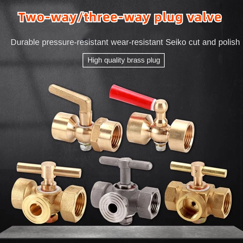 

All Copper Pressure Gauge Two-way Plug Valve 1/2 IN To F20 * 1.5 Boiler Instrument High-pressure Thickened Three-way Valve