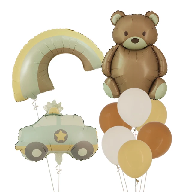 파티 공간에 마법과 기쁨을 더하는 귀여운 만화 동물, 하트, 레인보우 호일 풍선