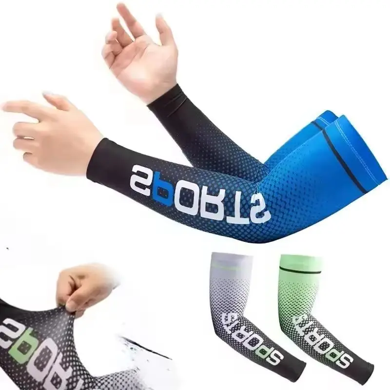 아이스 실크 자외선 차단 팔토시 남녀공용 쿨링 미끄럼 방지 통기성 사이클링 운전 아웃도어 스포츠용 팔토시
