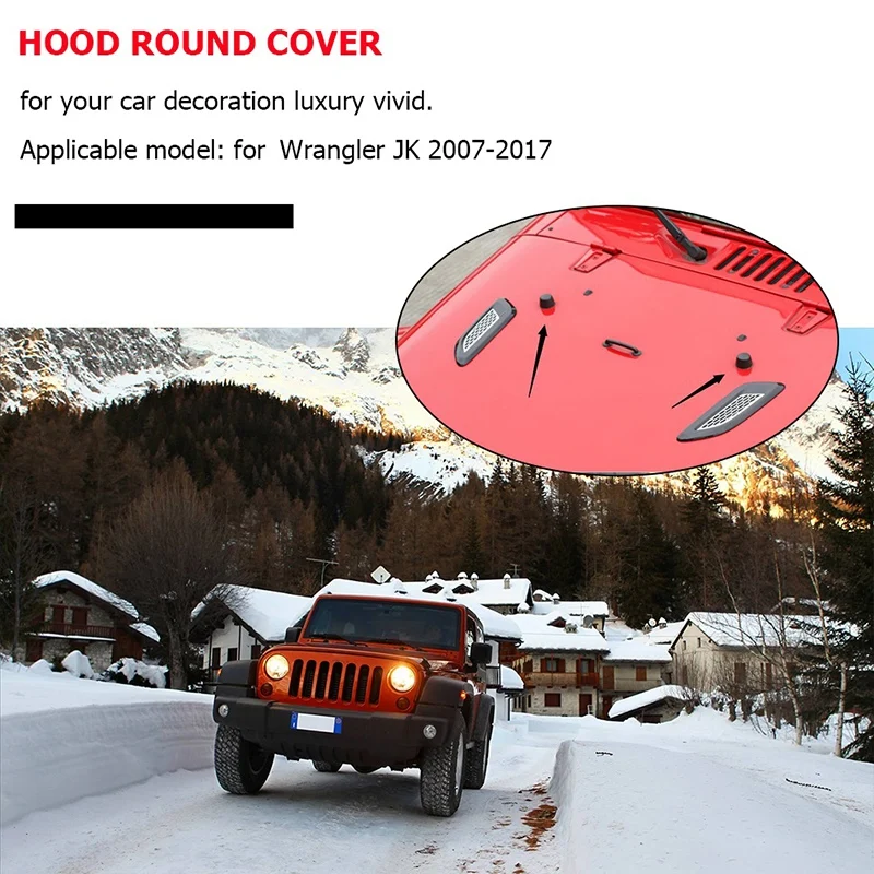 2 Pack Rubber Hood Bumpers Replace for Jeep Wrangler JK 2007-Cushion Stopper Bumpstop Car Accessories