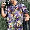 Hawaiian Shirt For Men 2024 3d Print Short Sleeve Blouse Beach Holiday Tops Summer Oversized Lapel Clothing Camisa Masculina 3