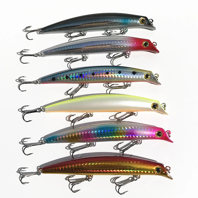 

1pcs Fishing Lure 12cm 12.5g Artificial Hard Bait 3D Eyes Treble Hook Floating Crankbait Pesca Tackle