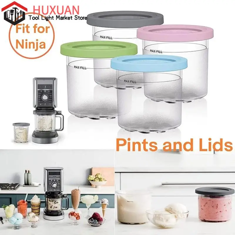 1PC Ice Cream Pints Cup For NINJA- CREAMI Ice Cream Maker Cups