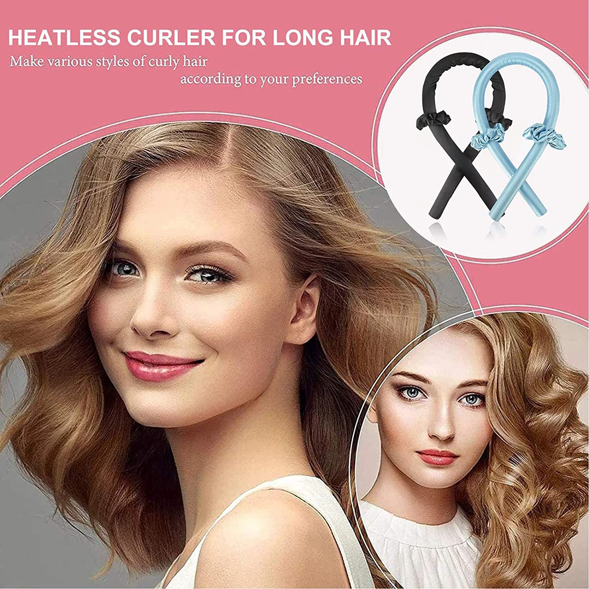 Hair Curling Tools Heatless Curler Hair Curling Iron Headband Lazy Silk Wand Make Curly Hair Styling
