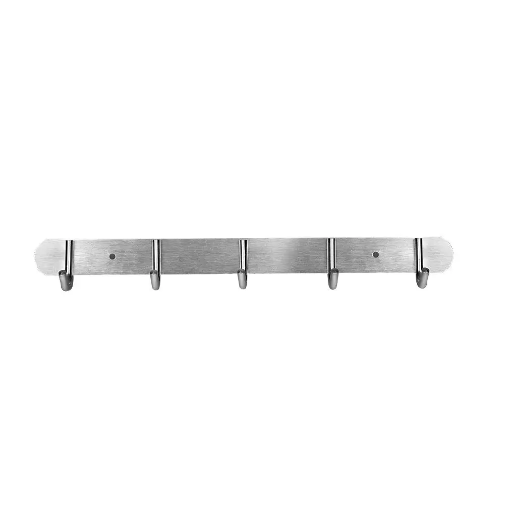 5/6/7 Holes Aluminum Alloy Wall Mounted Hooks Coats Clothes Towel Hat Row Hooks Hanger 360x31mm/435x31mm/510x31mm