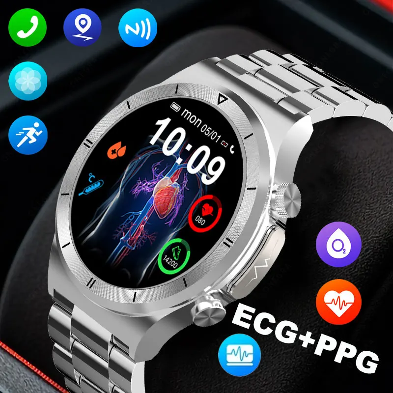 

New ECG +PPG Smart Watch Men's Three High Laser Treatment Of Healthy Blood Pressure Bluetooth Call IP68 Waterproof Watch Women