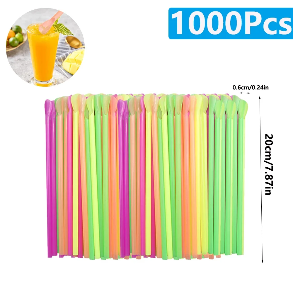 1000Pcs Spoon Straws