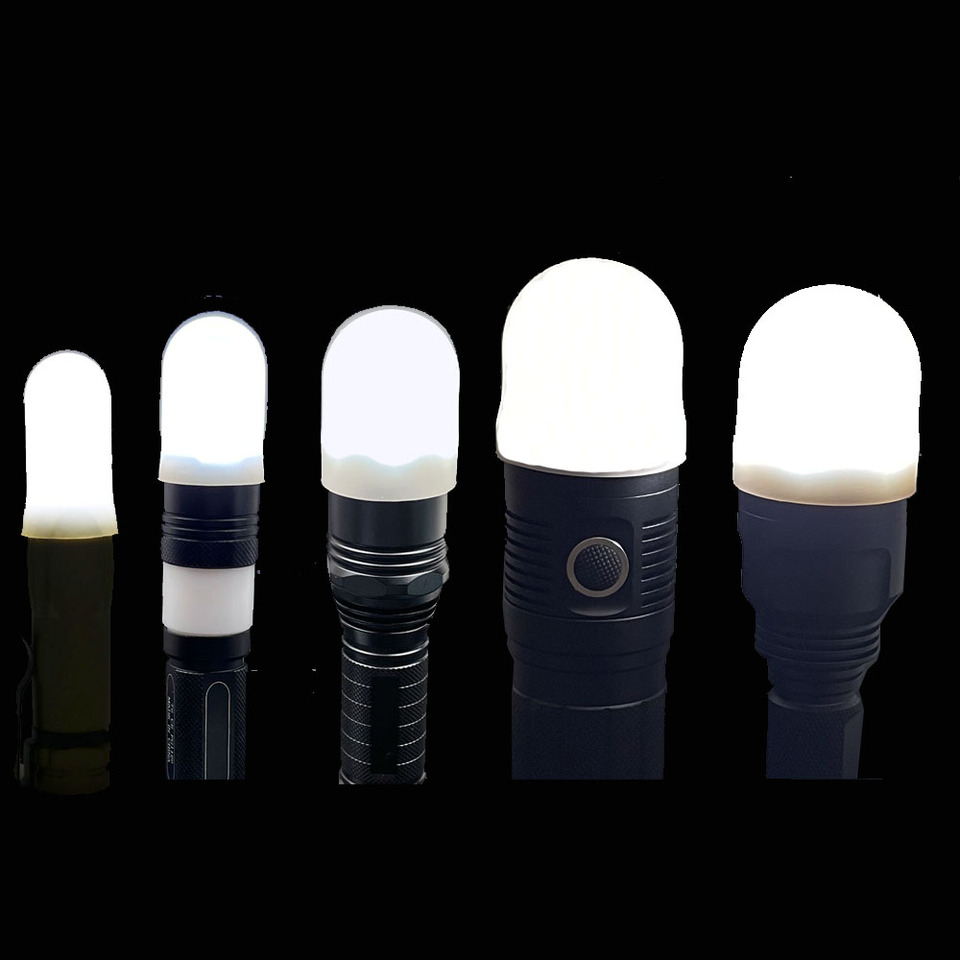 White Elastic Silicone Rubber Diffuser for S2 C8 SP31 SC31 S11 SC18 SC32 SP35 SP36 SP33S IF22A IF25A FC12 M5 M6 Flashlight