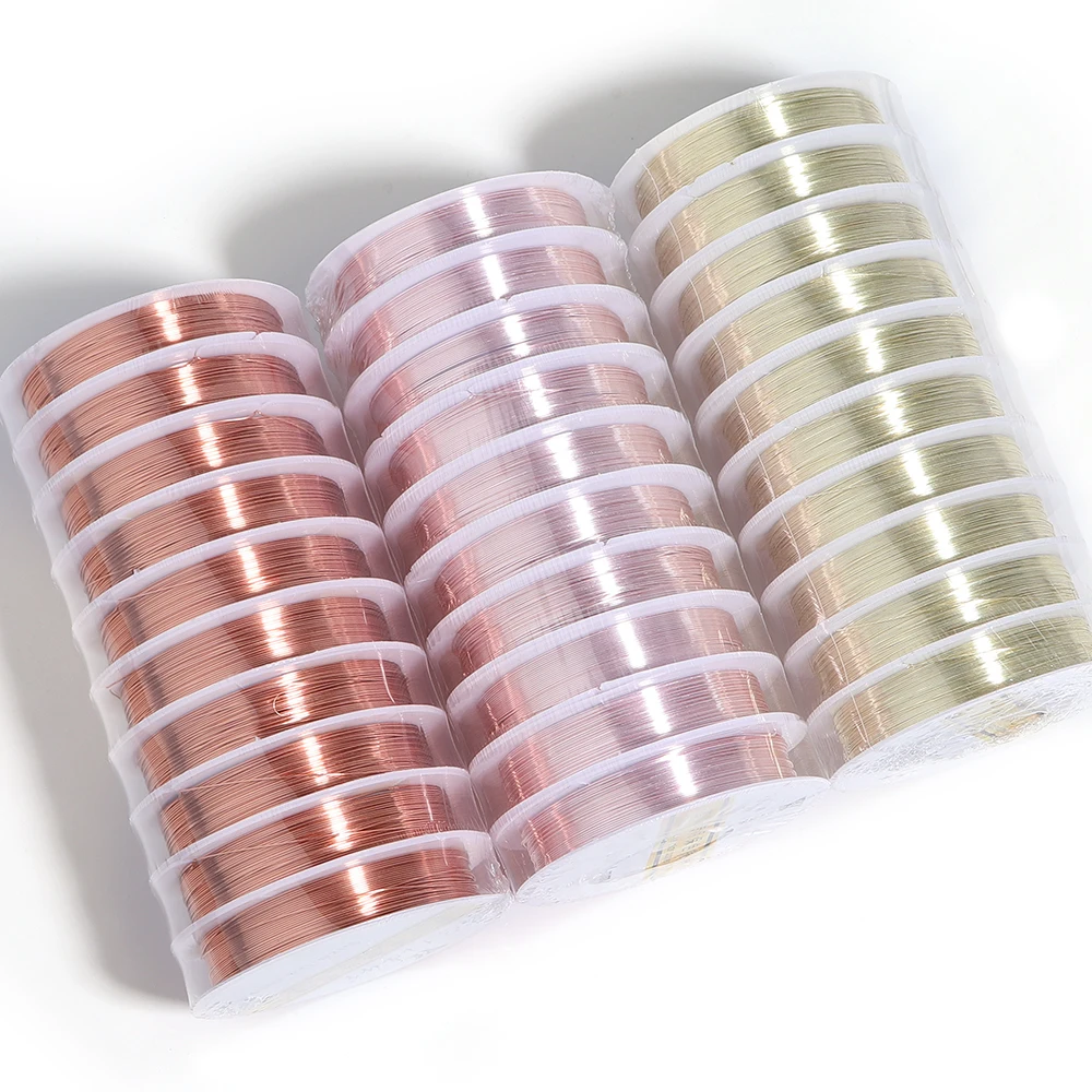 Versatile Gold Copper Wire for Jewelry Beading and DIY Crafts – Multiple Thickness Options Available