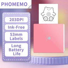 Phomemo-Impresora térmica multifuncional M02 para uso en el hogar y la Oficina, máquina de impresión Mini inalámbrica de bolsillo, tamaño de 53mm