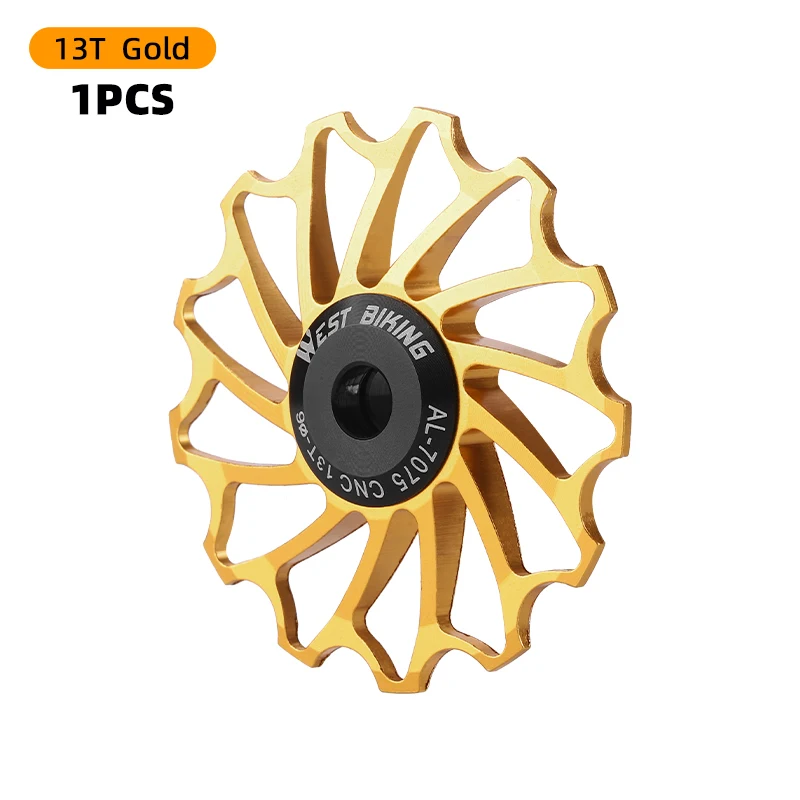 WEST BIKING Aluminum Alloy Bicycle Jockey Wheel with Ceramic Bearings