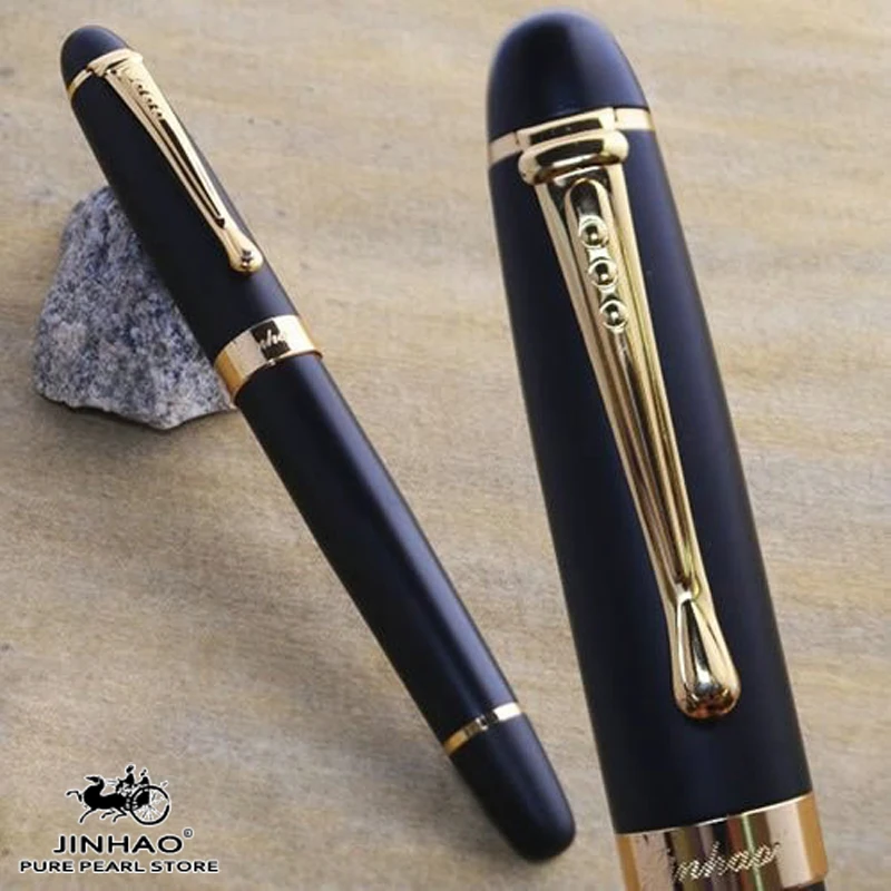 

MMS JINHAO X450 Executive Black Frosted Broad Bib Fountain Pen Without Pencil Box Luxury Writing Gift Stationery