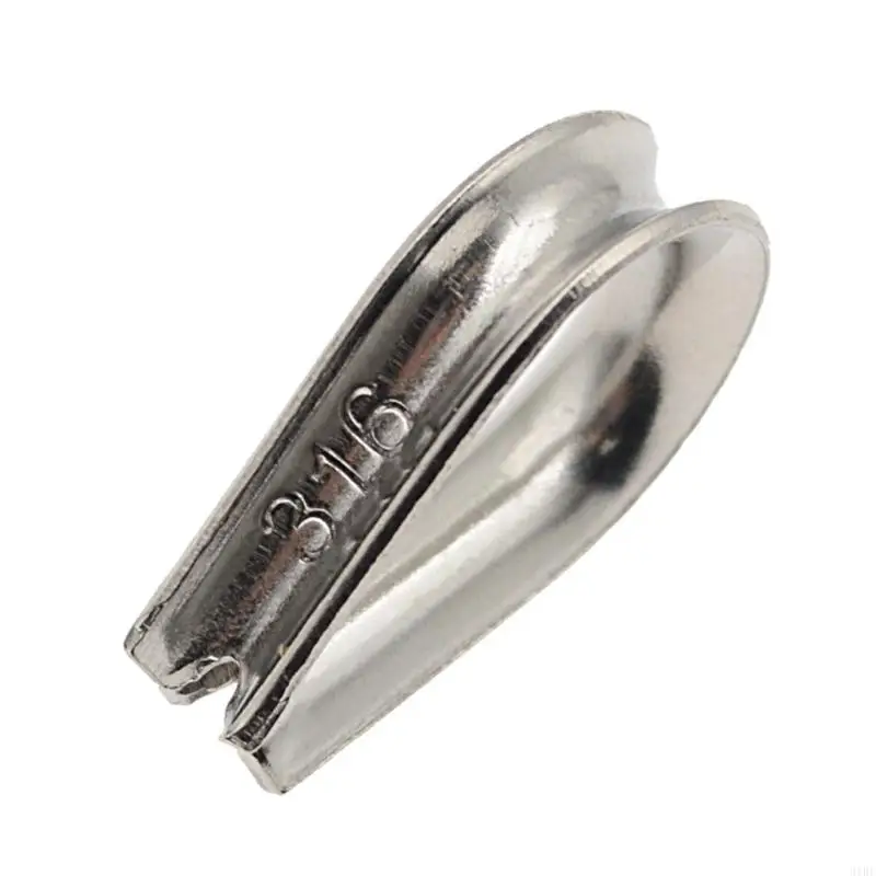 31BE 10Pcs Heavy Duty Thimble Cable Wire Rope Protective Sleeve Triangular Cable Clamps 304 Stainless Steel Thimble