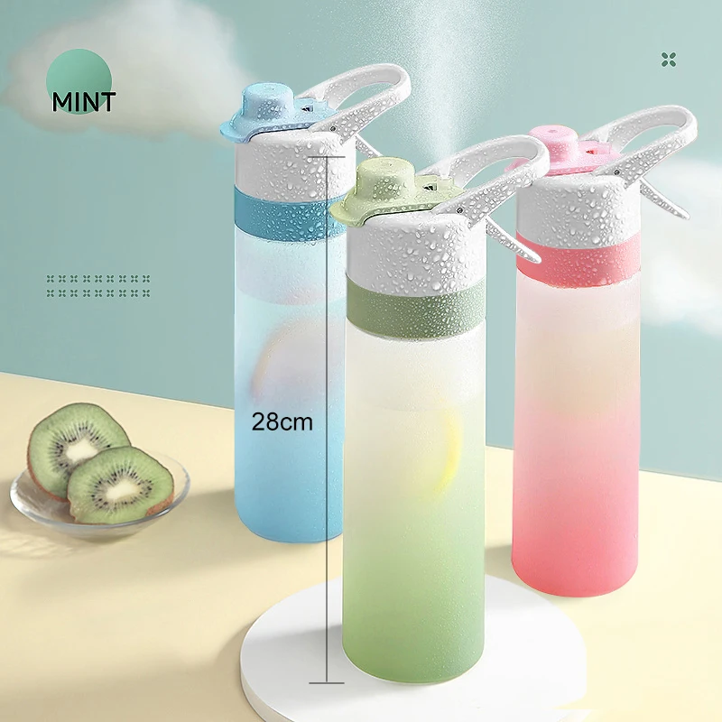 Portable Sports Spray Bottle Clear Water Bottle Bpa Free Tool, For School Gym Travel For Girls Boys 500Ml