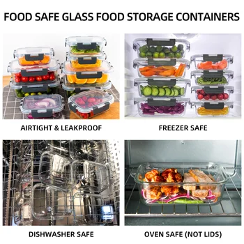 Glass Food Storage Containers Set 4
