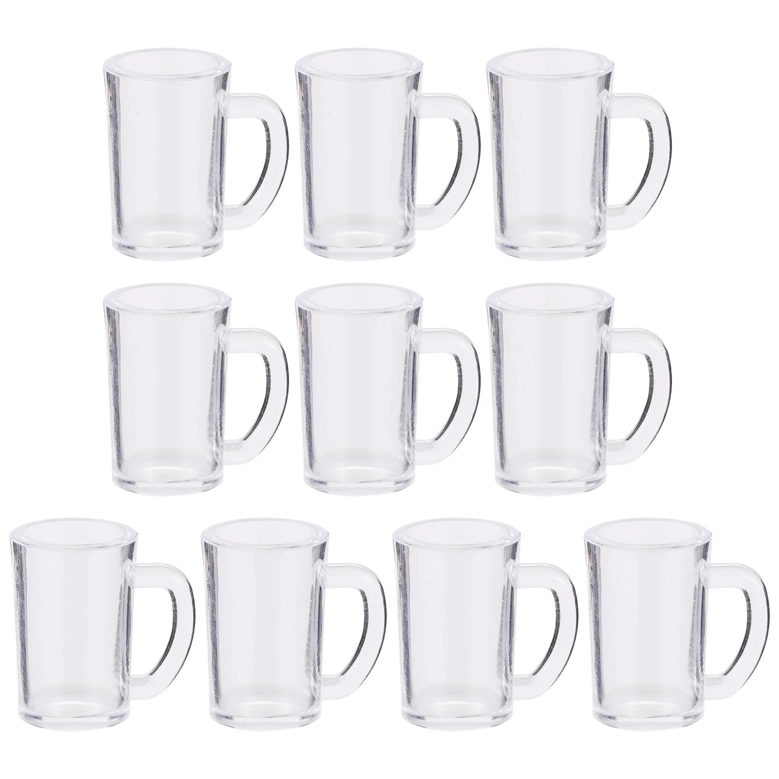 

10 Pcs Small House Dollhouse Beer Mug Cup Models Mini Accessories Tiny Decors Face Resin Cups