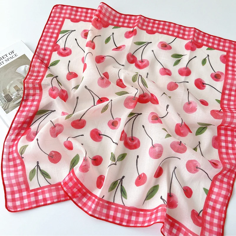 Cotton Linen Shawl Square Scarf Women Floral Print Hijabs Ladies Bandanas Wraps Sunscreen Head Scarf Wraps Scarves Neckerchief 5