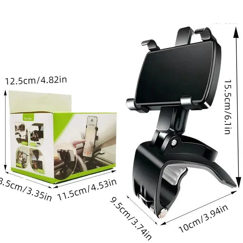 Supporto Universale per Telefono da Auto, Clip per Cruscotto, Supporto GPS per Cellulare, Staffa per Auto - immagine 6