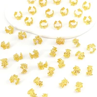 40Pcs Vine Leaf Shaped Alloy Hair Braid Ring Vintage Hair Pin For Dreadlock Women Girls summer Hair Accessories Loc Hair Jewelry 4