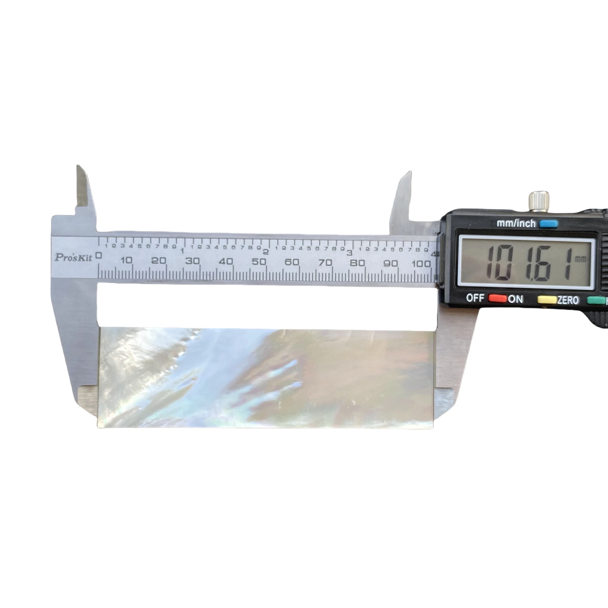 진주 나이프 체중계 쥬얼리 쉘, 슬라이스 상감 광택 직사각형 블랭크, 1x, 100x30x2mm