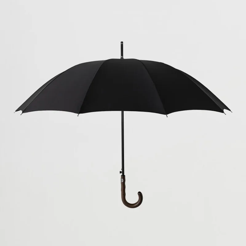

Wood Handle Windproof Automatic Umbrella Elegant Hook Luxury Car Sunshade Umbrella Cane Reinforced Paraguas De Lluvia Rain Gear