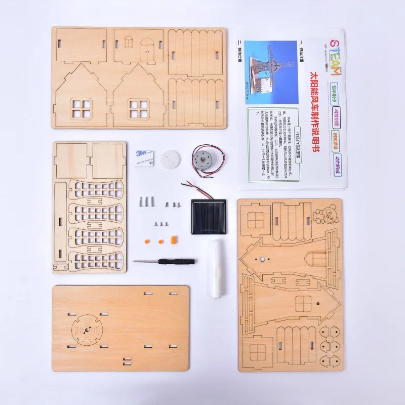 3D 퍼즐 태양열 풍차 장난감 과학 장난감 DIY 물리학 교육 키트 어린이용 모델 태양광 기술 실험 STEM 키트