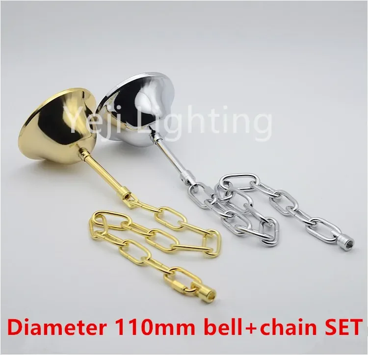 Хрустальная подвеска в виде свечи, хромированная нагрузочная цепочка, подвесная цепочка с колокольчиком, аксессуары для освещения «сделай сам»