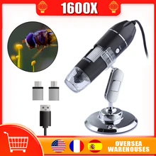

1600X Microscope For Soldering USB Portable Digital Microscope With 8 LED Lights 3 In 1 Handheld Electron Microscope microscopio