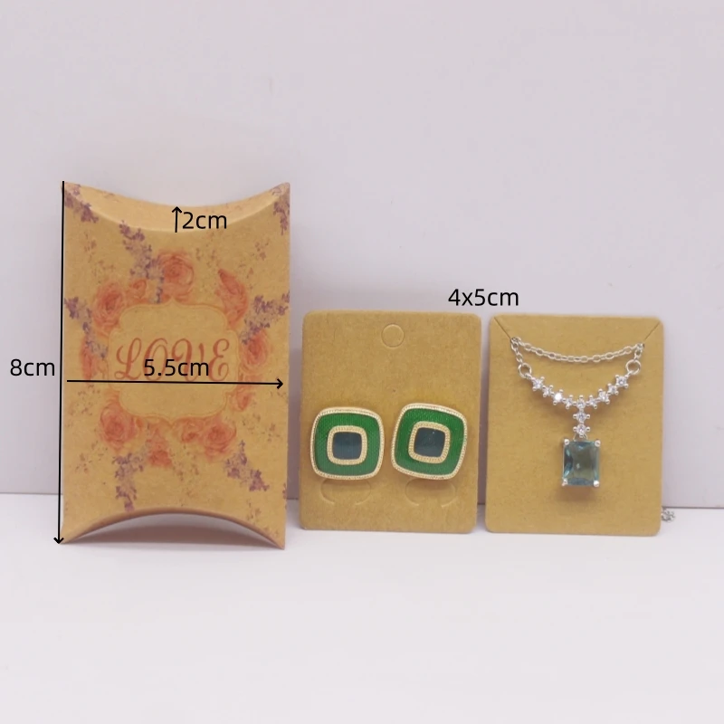 10 개 8x5.5x2cm 대형 DIY 수제 베개 상자 창, 화이트/가죽 크리스마스 해피 선물 포장 상자, 크리스마스 g