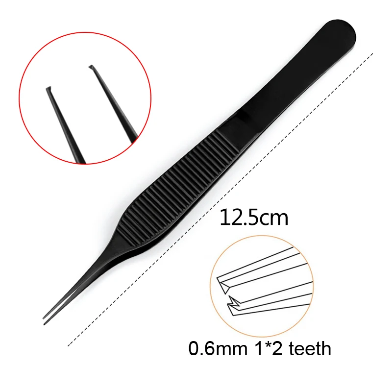 Beauty Plastic Surgical Tool Edison scorpion double eyelid surgery tool plastic tweezers fine stainless steel instrument straight hook Tissue Forceps