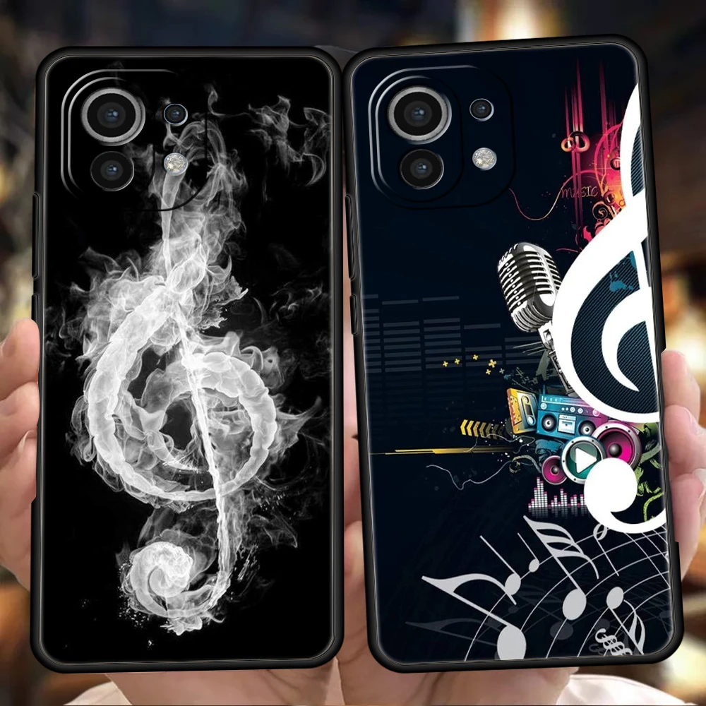 Stylish Music-Themed Soft TPU Phone Case Cover