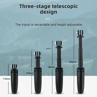 for Gopro Vlog Tripod Foldable Tripod Mini Portable Monopod for Go Pro Hero 11 10 8 7 Black Session Osmo Action Camera Accessory 6