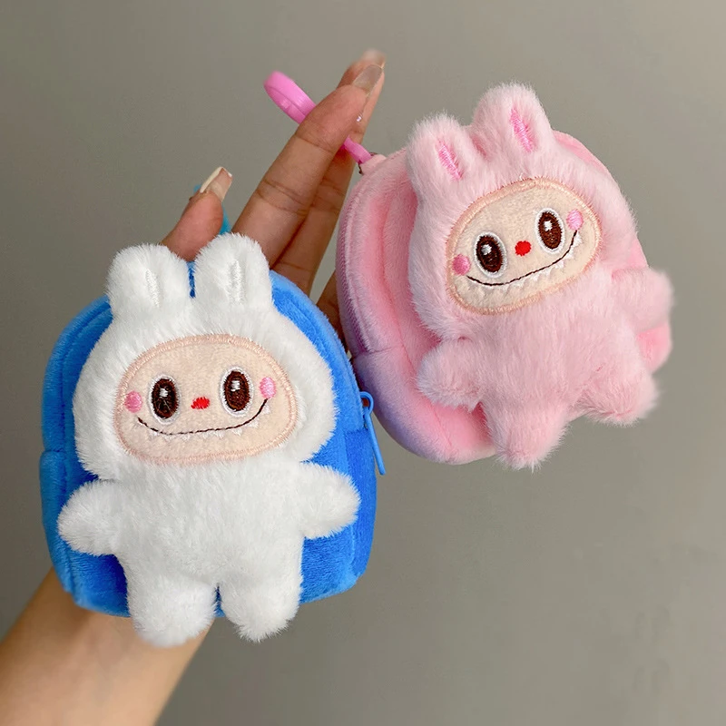 Key Case Coin Purse Coin Wallet Toy Storage Case Earbuds Storage Bag Labubu The Monsters Kawai Keychain Wallet Coin Purse Earphone Organizer Data Cable Organizer Bag Key Ring Gifts